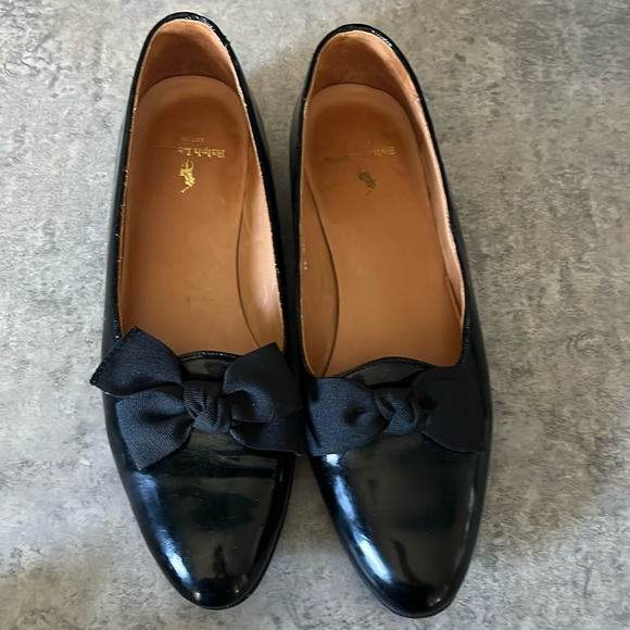 Ralph Lauren vintage bow flats patent leather 8 1/2 B - Picture 1 of 9
